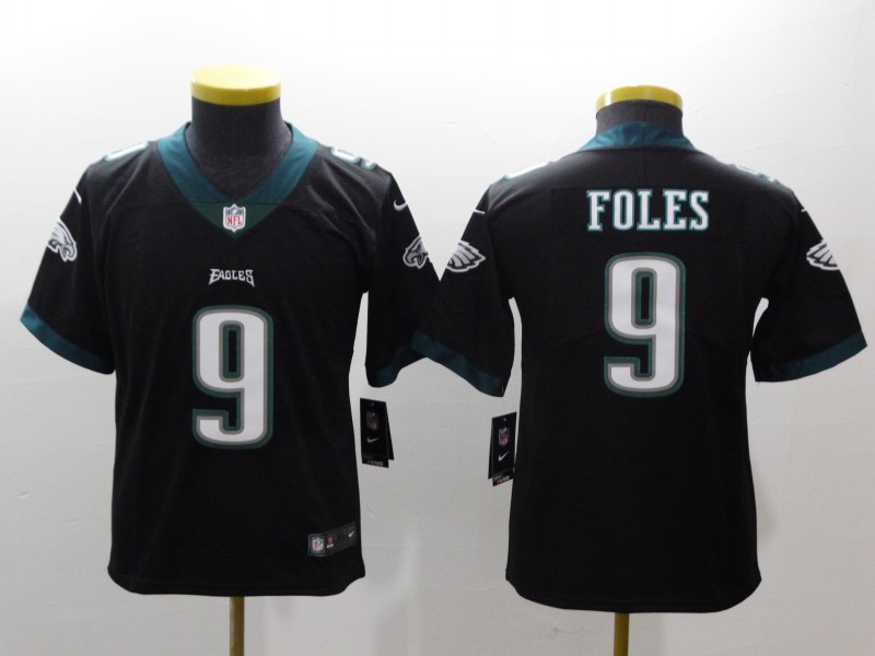 Youth Philadelphia Eagles #9 Foles Black Nike NFL jerseys->youth nfl jersey->Youth Jersey